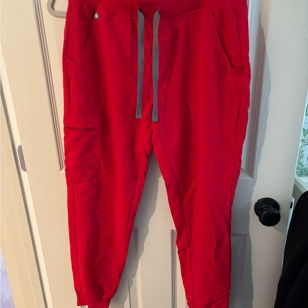 Red Scrub Joggers (Figs)